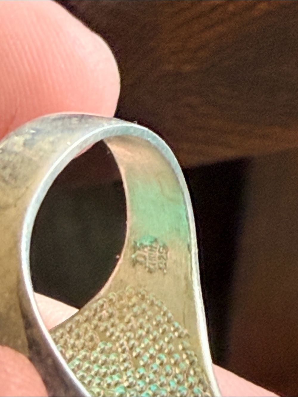 925 Sterling Silver Jay King Ring with Deep Blue/ Turquoise Reversable Oval Sz 8 - Picture 4 of 4
